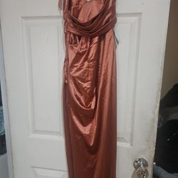 Prom  Dress Peach Color 
