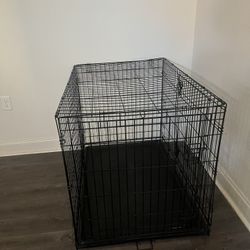 Black XL 2 Door Dog Crate 