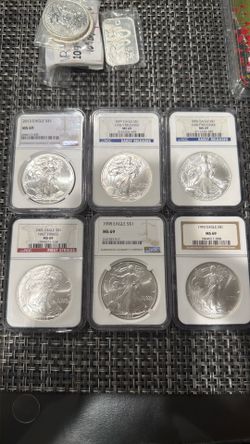 American Silver Eagles GRADED