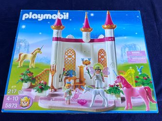 Playmobil 5873 Fairy Tale Unicorn Palace  Castle Horse Princess (217 pcs)