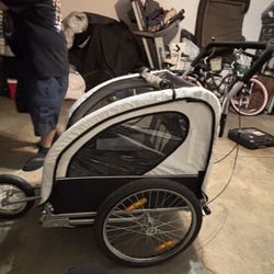 Bike Trailer Double Seat For Toddlers 