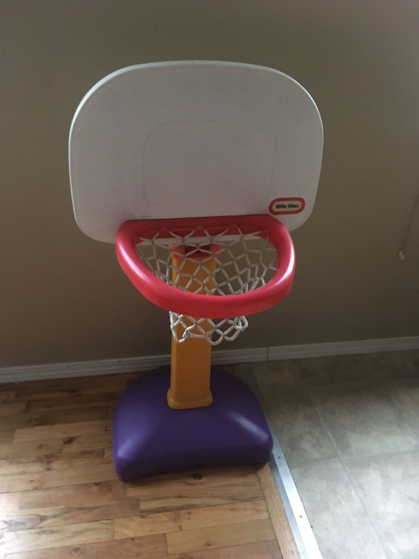 Basketball hoop with an adjustable stand