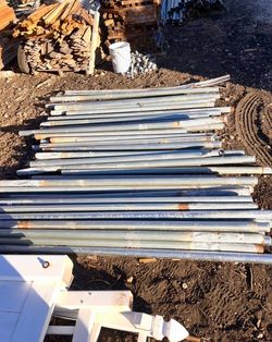 Galvanized Steel Fence Posts 2.38” Diameter Great Condition (pick up in Del Valle Austin)