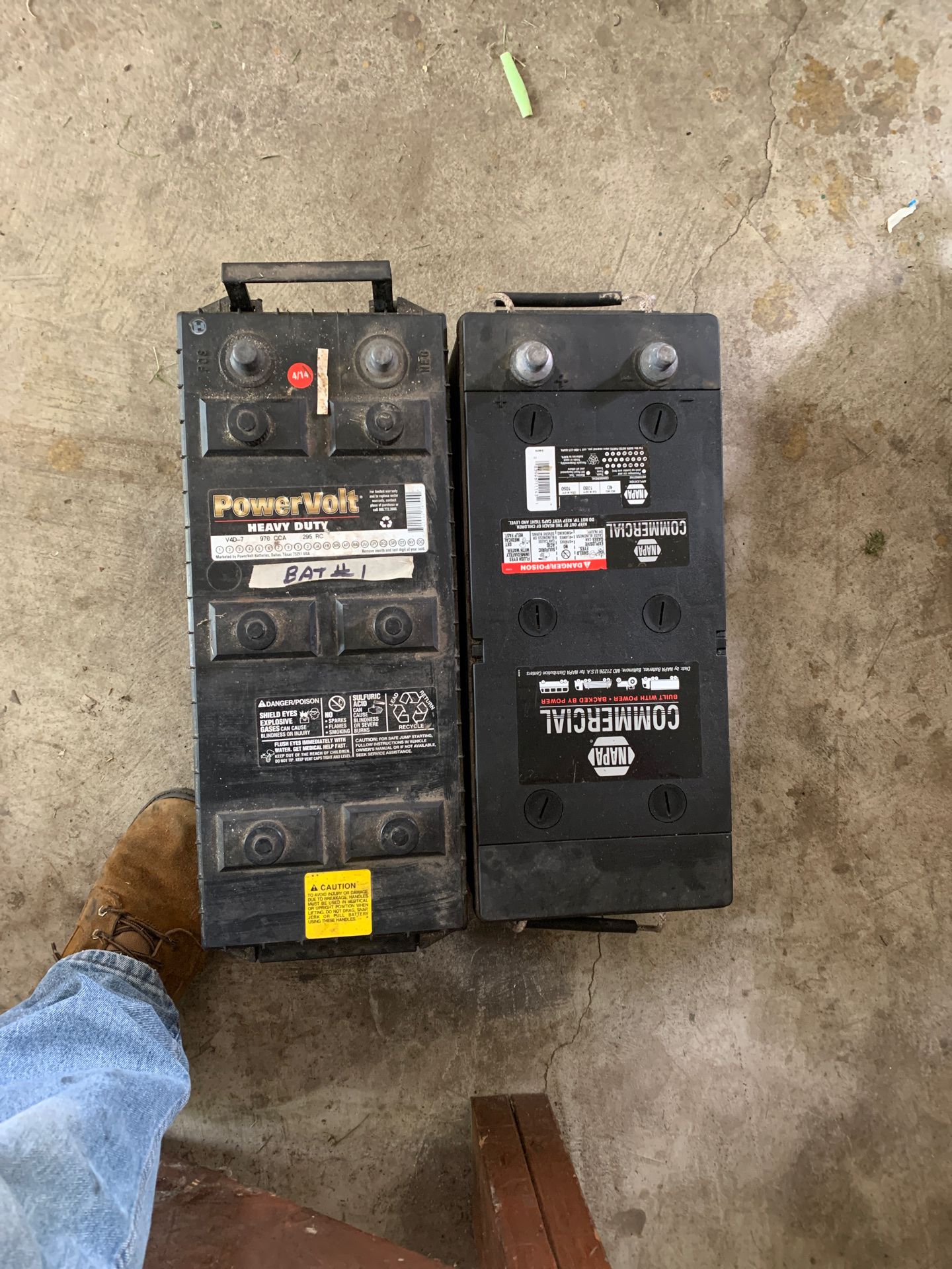 Boat battery’s and gas can