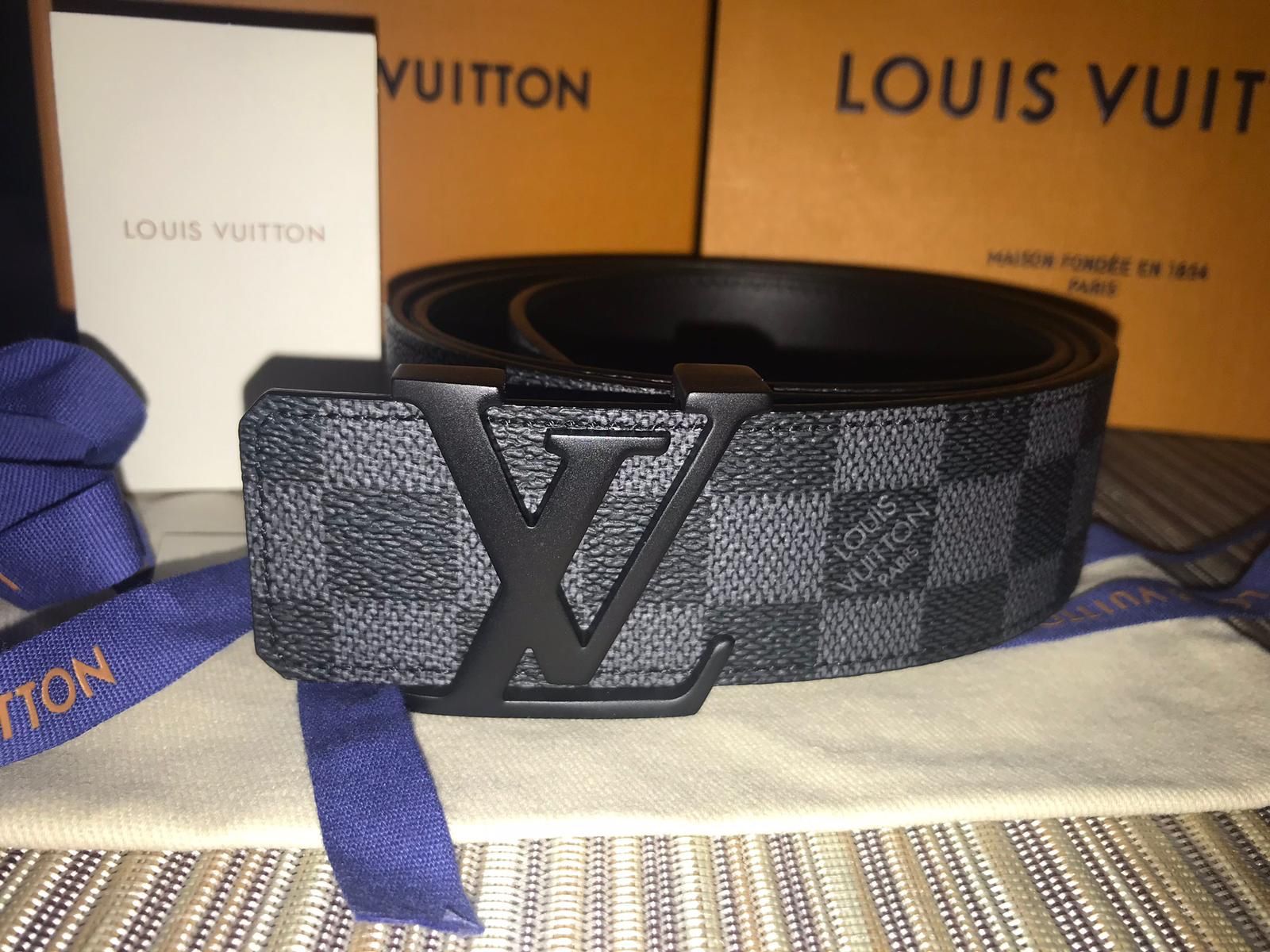 Graphite damier belt