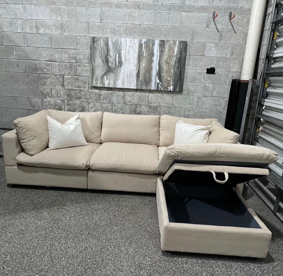 Beige Cloud Sectional (New In Box)