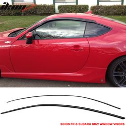Fits 2013-2020 FRS/Subaru BRZ/Toyota 86 Acrylic Window Visor Vent Rain Guard 2PC