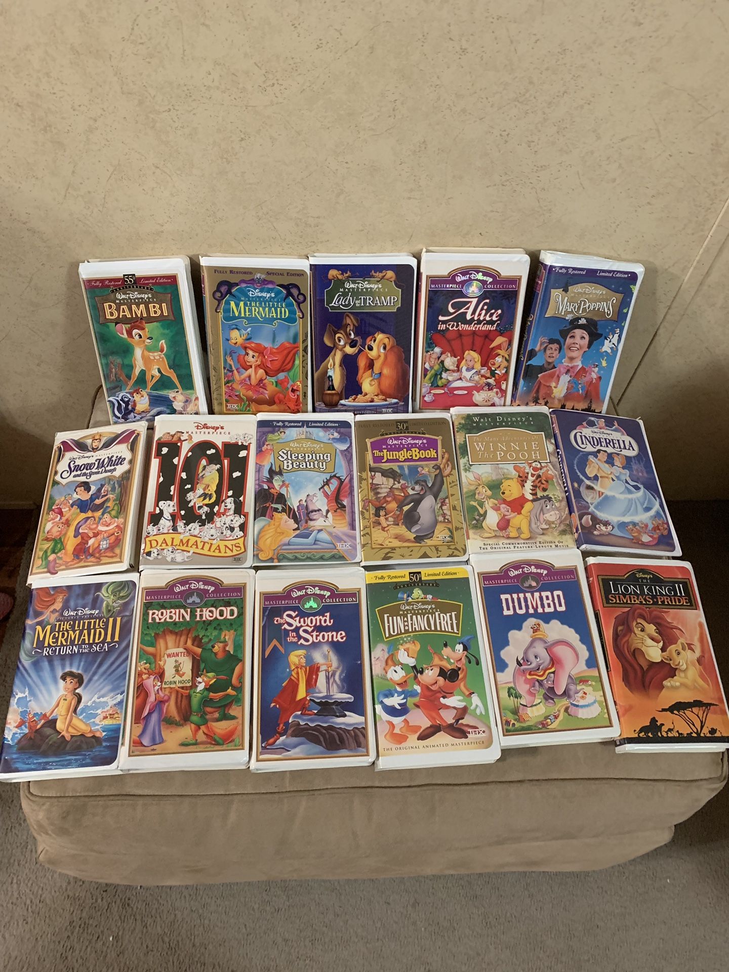 Disney vhs tapes in great shape