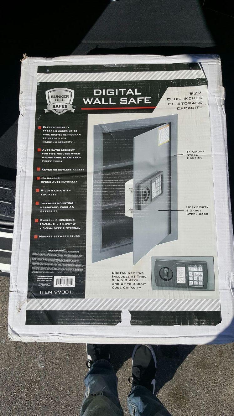 Bunker Hill Digital Wall Safe - Model 97081