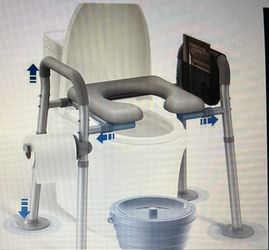 Raised Toilet Seat With Handles Open -pro