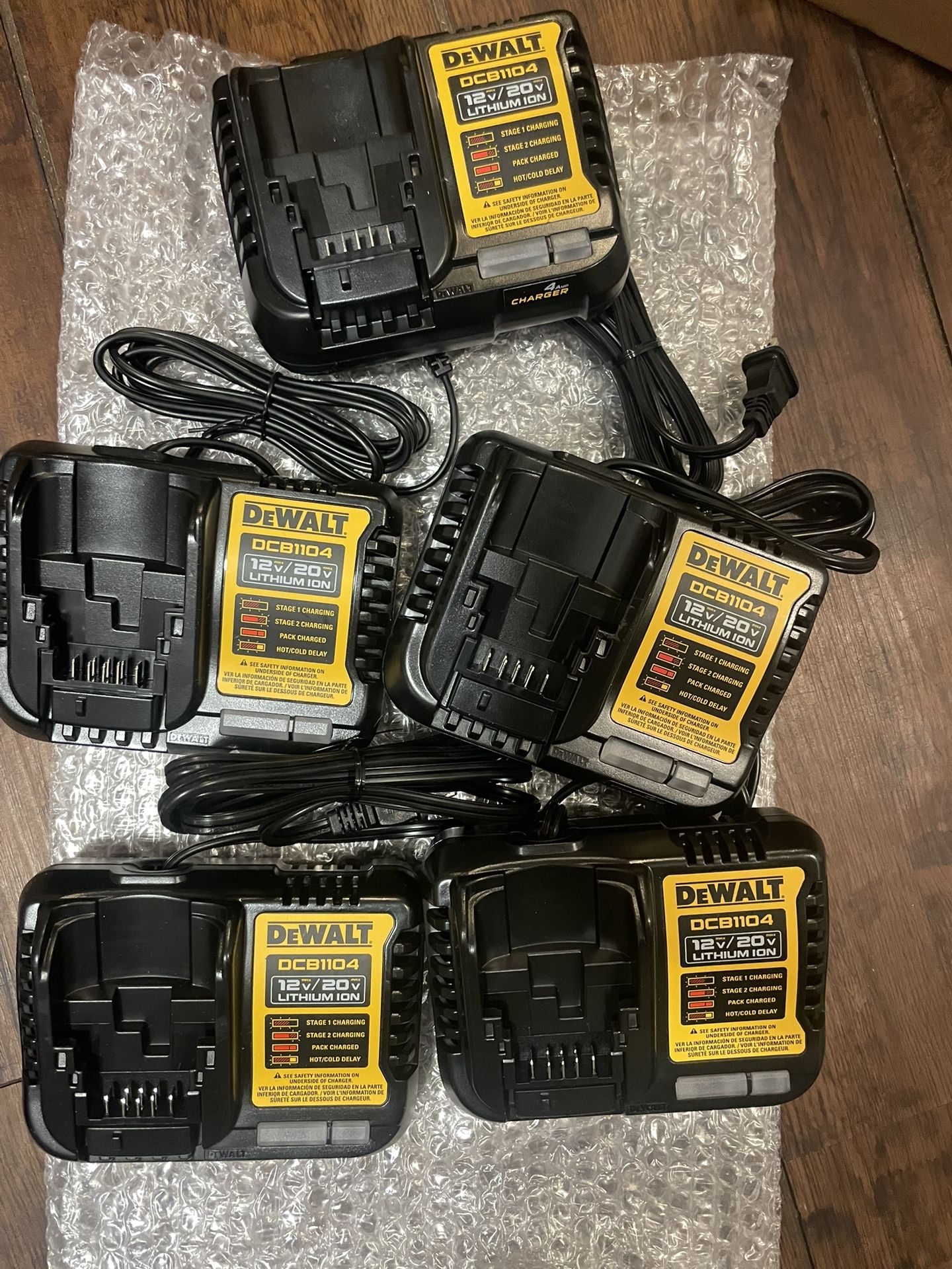 New DeWalt Battery Chargers
