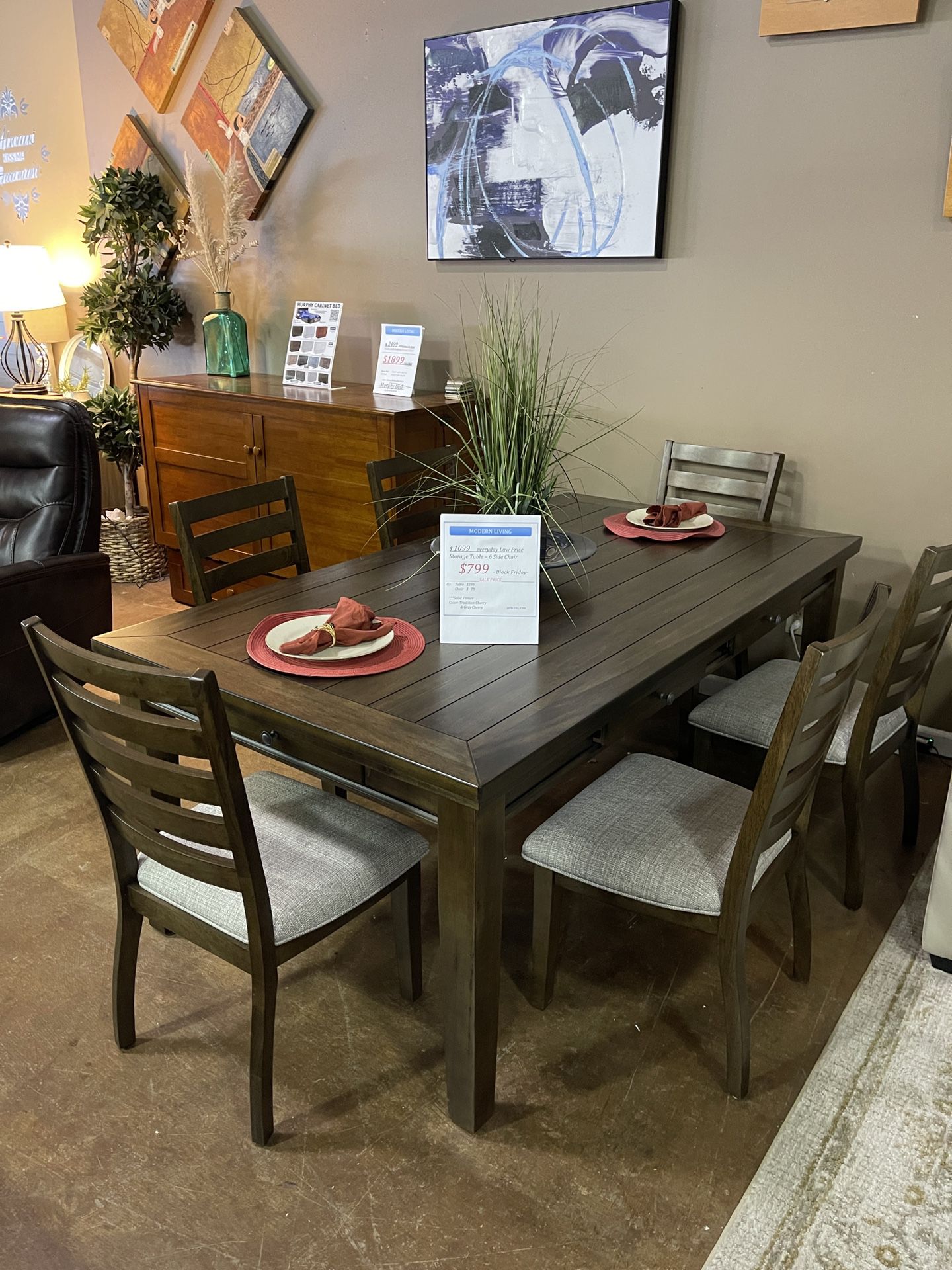Dining Set Table With 6 Chairs 