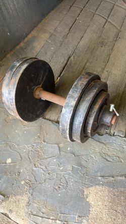 Vintage hand weights several weights included