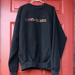 UNCIVILIZED — Embroidered NCAA Collegiate Football Team Logos Crewneck Sweatshirt