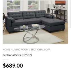 Gray Sectional Sofa 