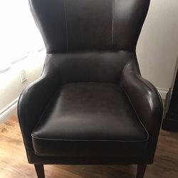 Wingback Leather Armchair 