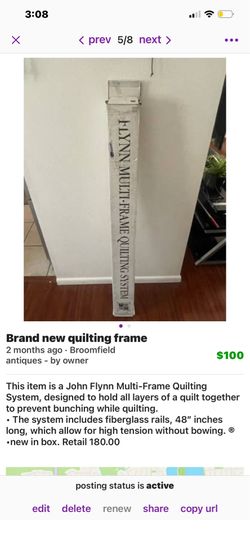 John Flynn Multi frame quilting system NEW