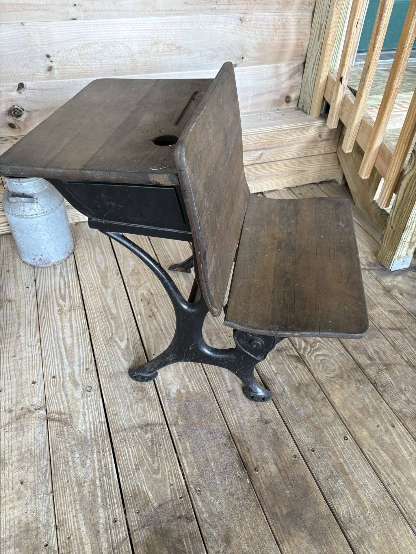 Old Refurbished School Desk