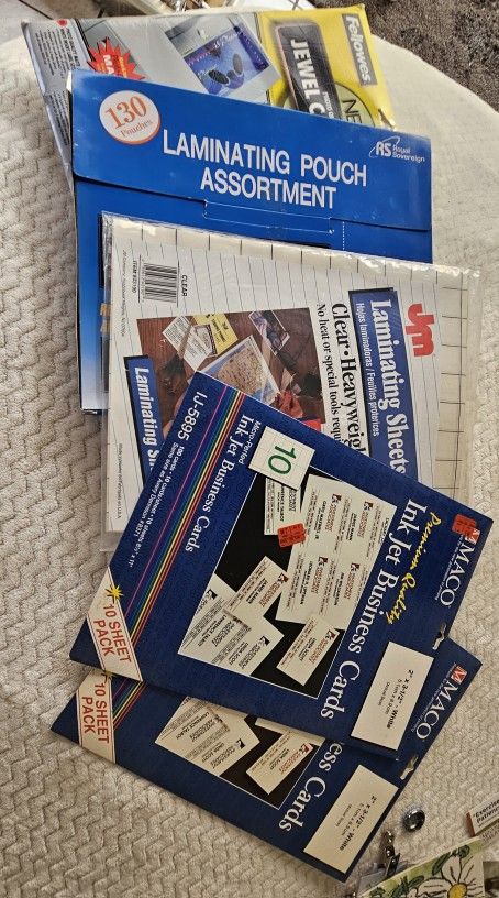 Laminate Business Card CD Jewel Paper Mix