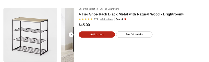 shoe rack