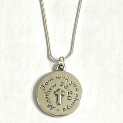 Christian Sterling Silver Necklace 