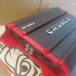 CRUNCH 1500 WATTS 4 CHANNEL BUILT IN CROSSOVER CAR AMPLIFIER  ( BRAND NEW PRICE IS LOWEST INSTALL NOT AVAILABLE )