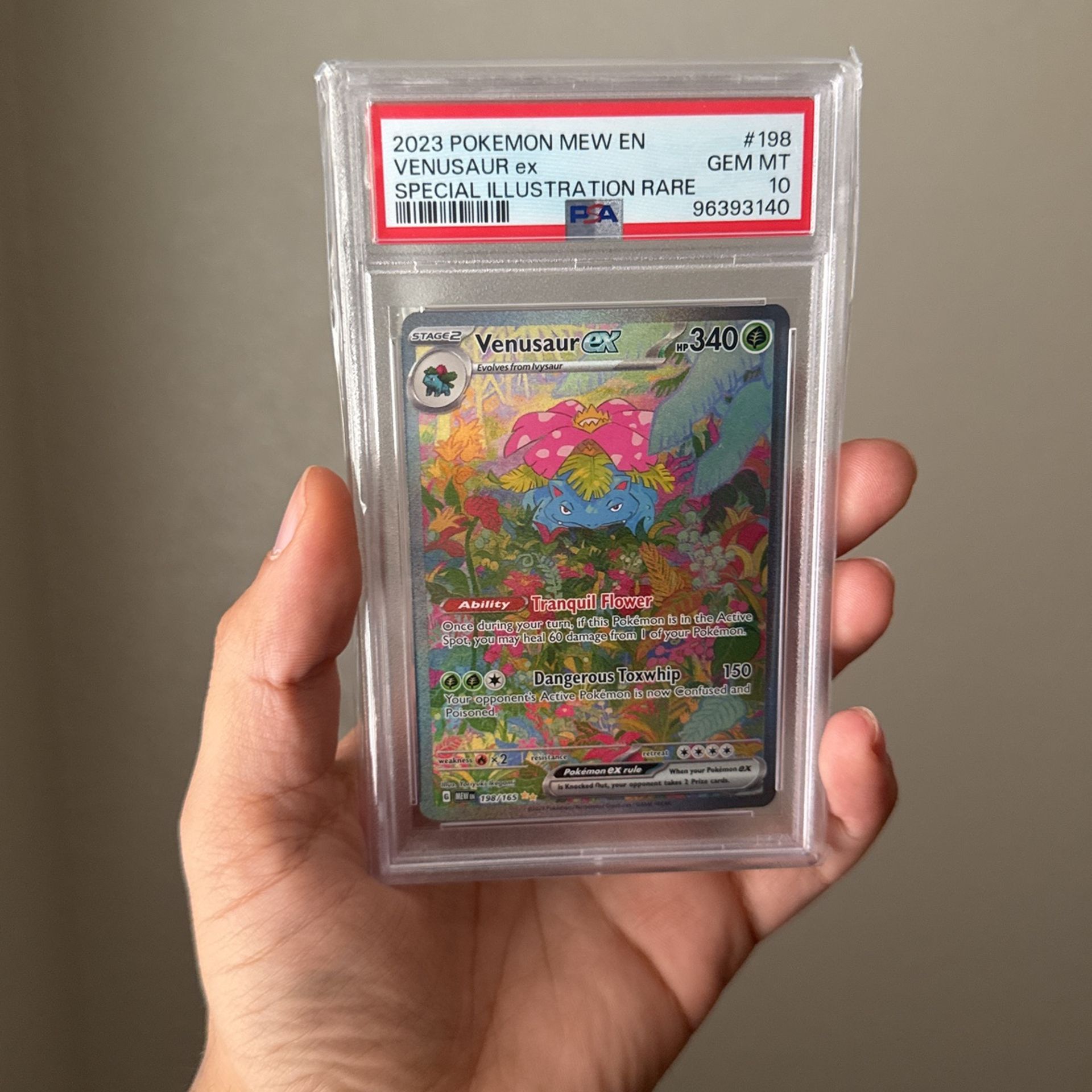 2023 Pokemon MEW EN #198 VENUSAUR EX PSA 10