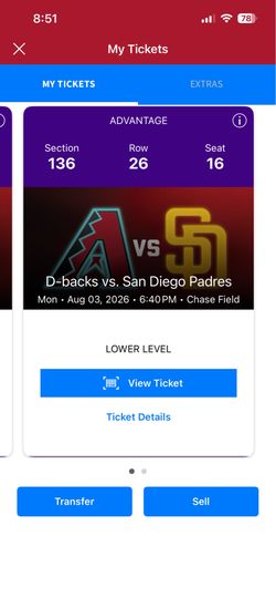 San Diego Padres vs Arizona Diamondbacks tickets for 8/3