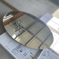 Oval Mirror With No Frame