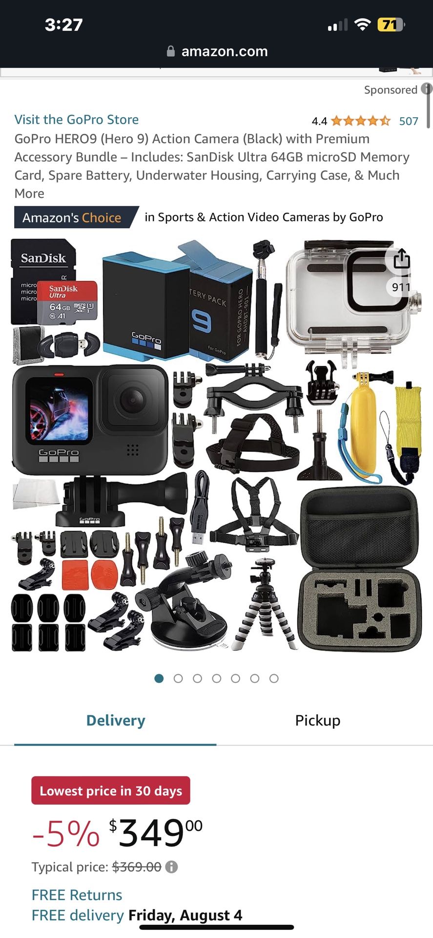 GoPro HERO9 (HERO 9) Action Camera (Black) With Premium Accessory Bundle