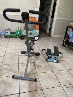 Health And Fitness Mini Stepper And Row-n- Ride