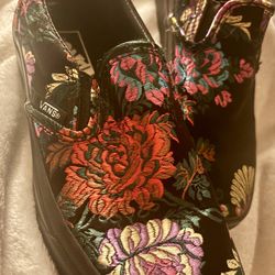 EUC Van’s Limited Edition Classic Slip On Shoes (Festival Satin)
