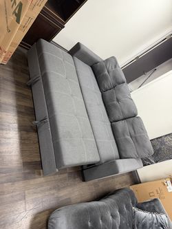 Used sofa bed gray