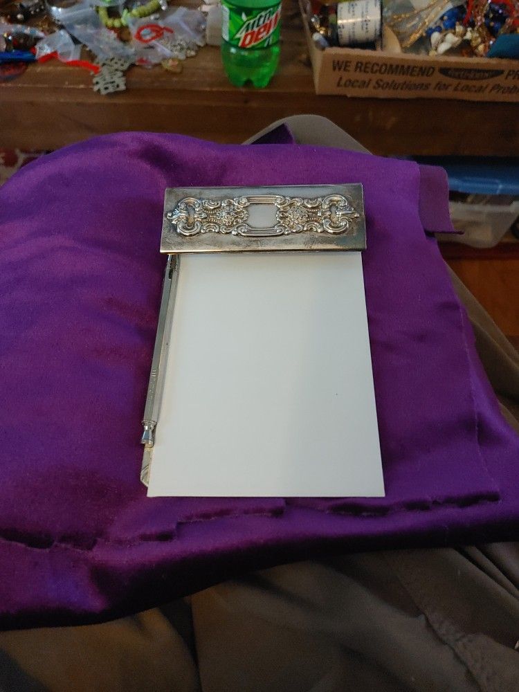 Silver Plate Note Pad