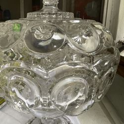 Large Oversized Crystal Glass Candy Dish