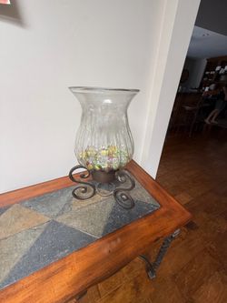 Large glass hurricane