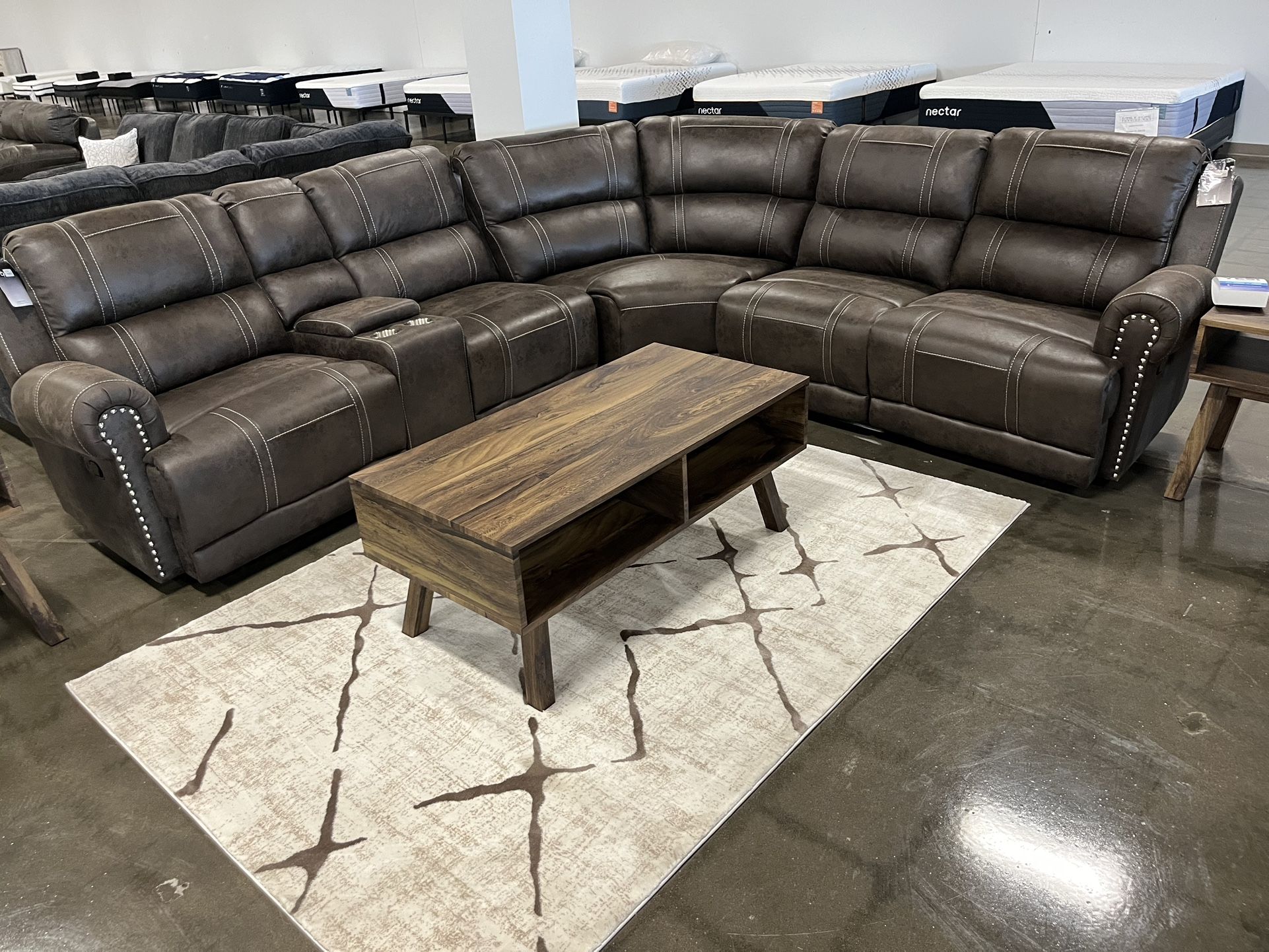Brown Sectional