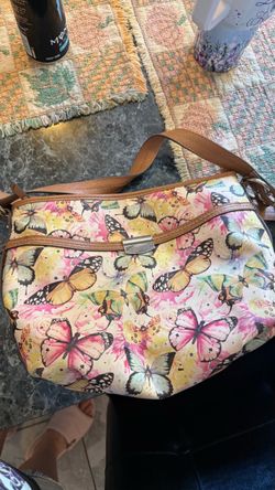 ROSETTI Butterfly Floral Print Purse