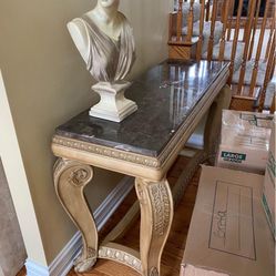 Marble top console /Entryway/ Sofa table