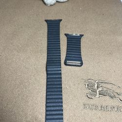 Original Apple Watch Leather Loop 42mm 44MM 45MM Large  Midnight Blue