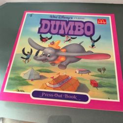 McDonald’s Walt Disney’s Classic Dumbo The Elephant Press Out Book Vtg 1987