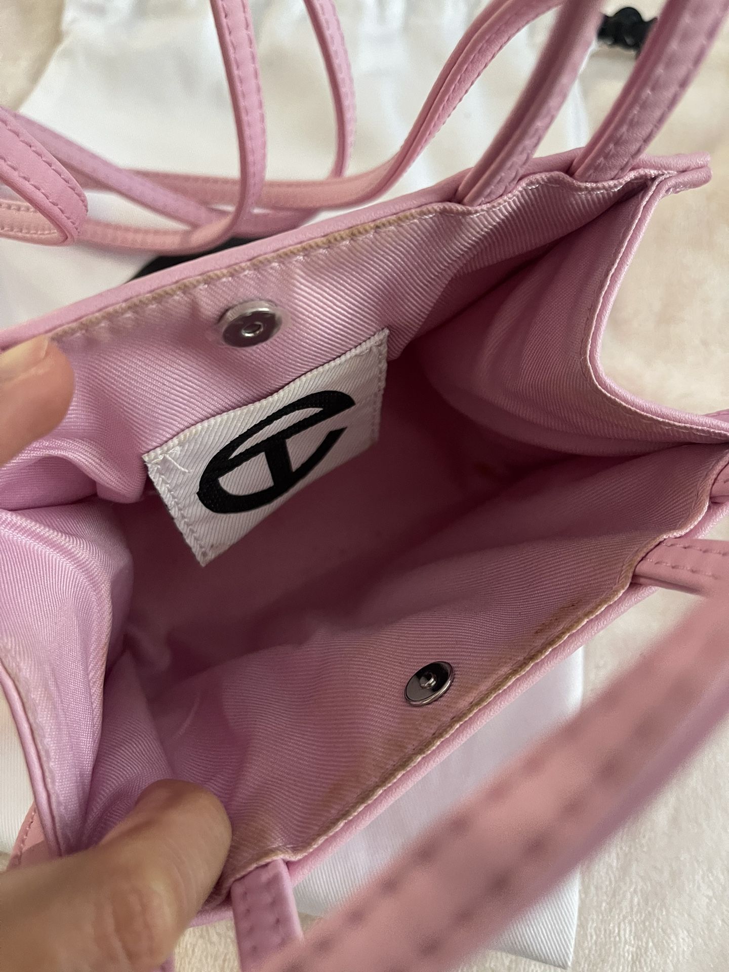 Pink Telfar Mini Tote Bag