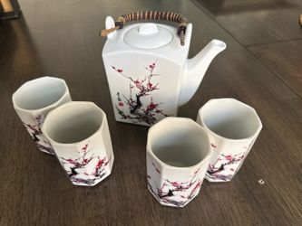 Japanese Tea Set – Plum Blossom Design – Complete with Box 🇯🇵