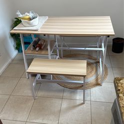 Kitchen Table With 2 Benchs