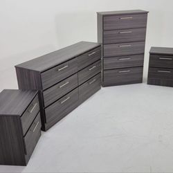 Dresser , chest and 2 nightstands  - Cómoda , Gavetero y 2 mesitas de noche