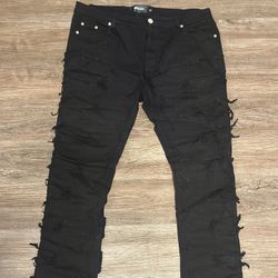 Guapi Stacked Flare Black jeans