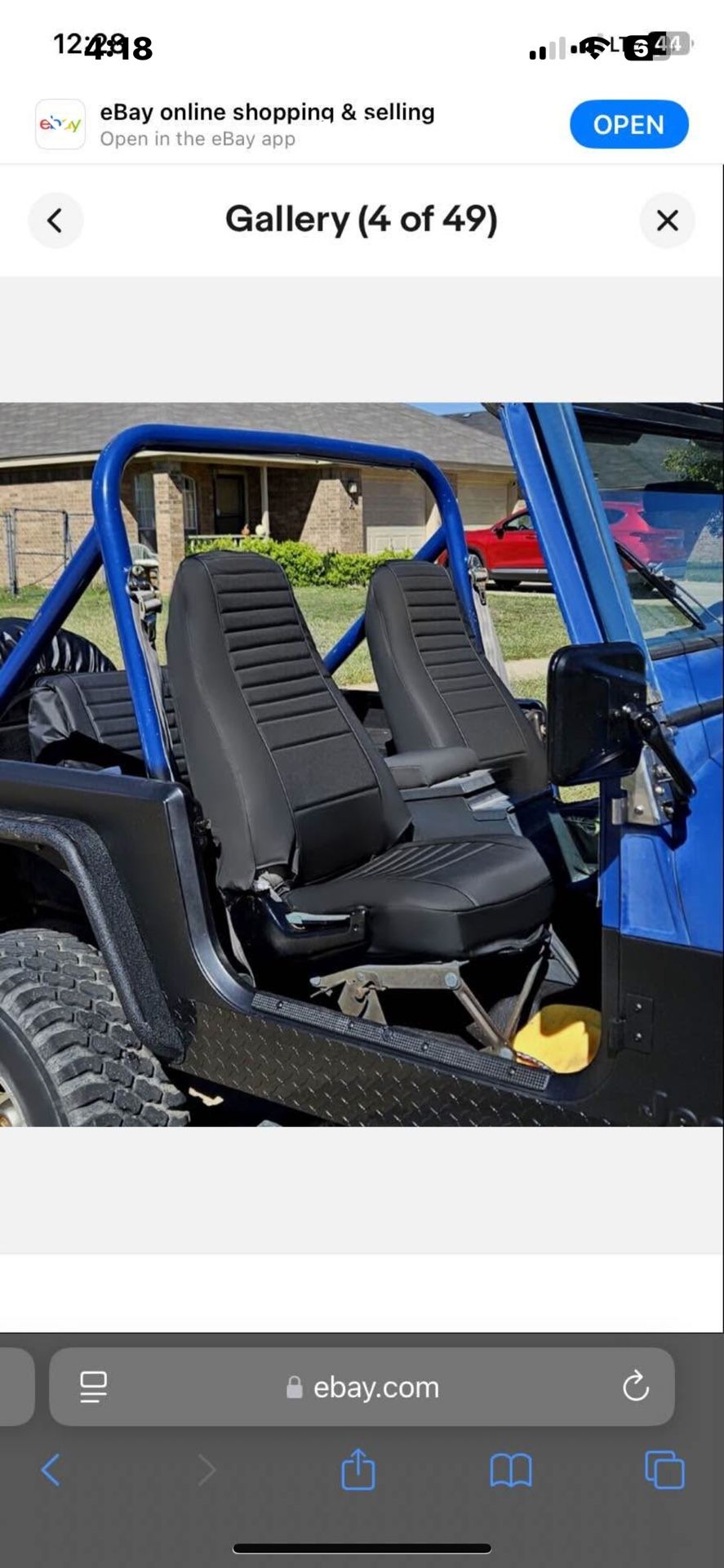New set of seat covers for 76-02 Wrangler YJ TJ CJ7 CJ8