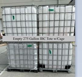 Empty 275 Gallon IBC Tote w/Cage. Need to be wash