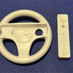 Wii Wiimote Controller & Racing Wheel
