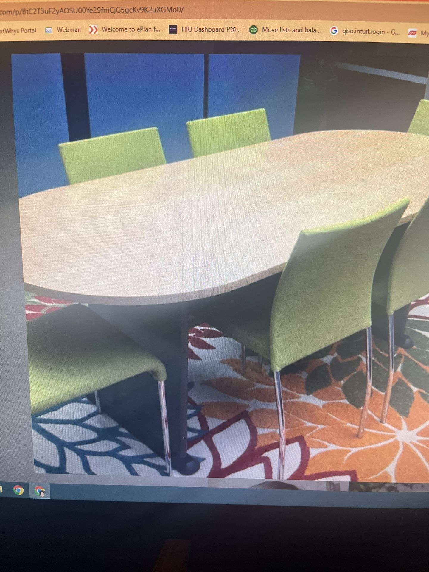 Office conference Desk And 8 Chairs